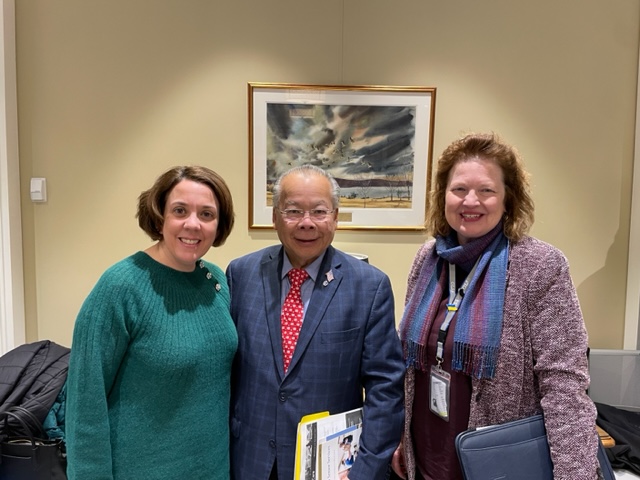 Lisa Gurgone, Representative Wong, and Kathryn Burns at State House.jpg