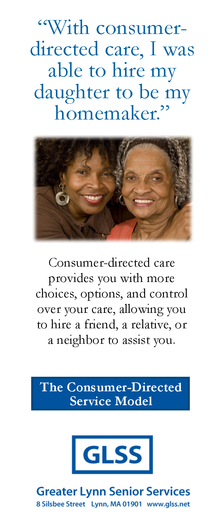 Consumer Directed Care English Brochure Cover