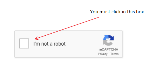 I am not a robot screenshot